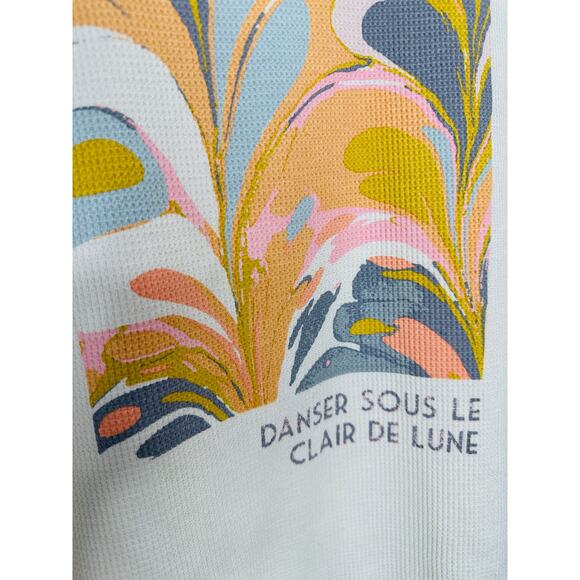 Saturday/Sunday Cream Catrina Thermal Long Sleeve Waffle Top XS - Picture 5 of 14